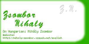 zsombor mihaly business card
