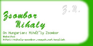 zsombor mihaly business card